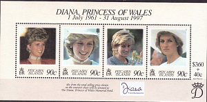 Питкерн, 1998, Принцесса Диана, блок